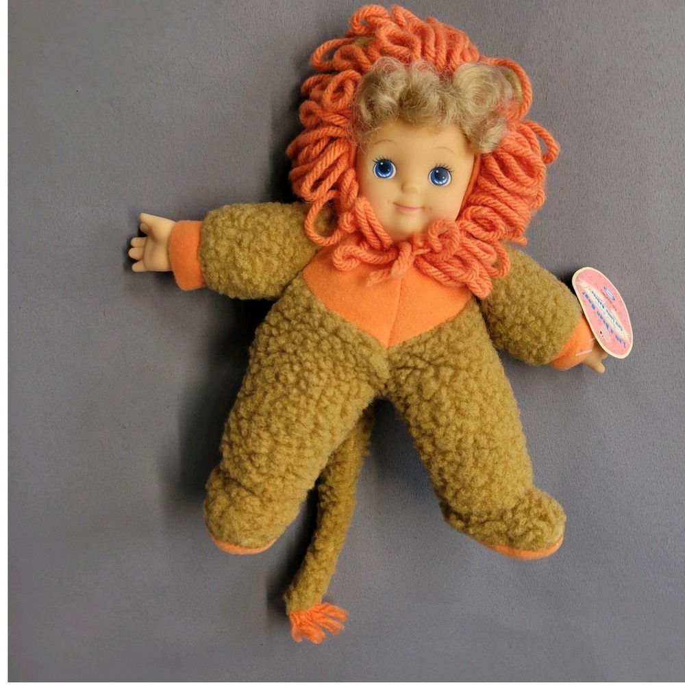 Cititoy Bean Bag Doll Cute Little Babies Special Edition Lion 8.5in Brown Plush